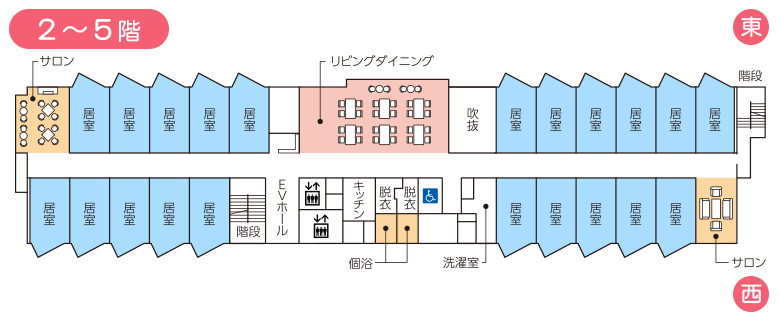 居室階フロア平面図